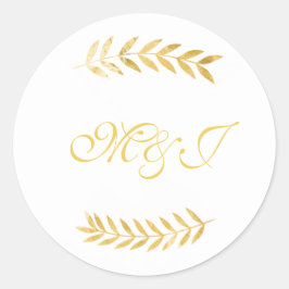 Adesivo Folhas de Ouro Quente de Monograma