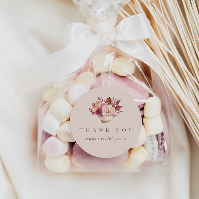 Adesivo Folhas de Outono Bridal Shower Chá Favor (Criador carregado)