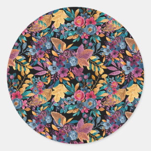 Adesivo Folhas de outono mistas Folhas de Berry Padrão de