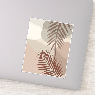 Adesivo Folhas de Palmeira, Arte Geométrica Abstrata Boho