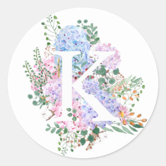 Adesivo Folhas do alfabeto botânico K hydrangea