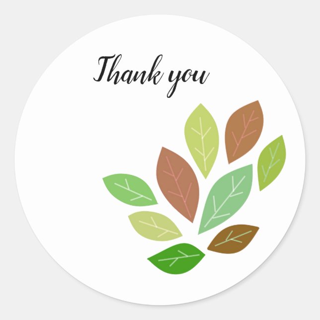 Adesivo Folhas limpas e simples (Frente)