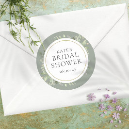 Adesivo Folhas Macias de Primavera Chá de Noiva Prateado S