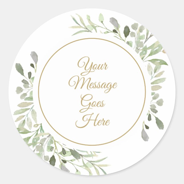 Adesivo Folhas Macias em Aquarela (Frente)