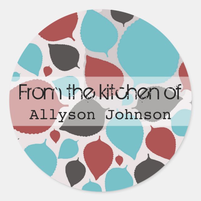 Adesivo Folhas Modernas Da Cozinha Dos Pinheiros (Frente)