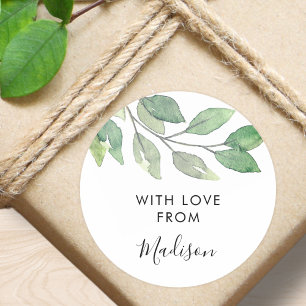 Adesivo Folhas Personalizadas em Aquarela
