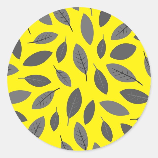 Adesivo Folhas Sobre Amarelo (Frente)