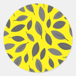 Adesivo Folhas Sobre Amarelo