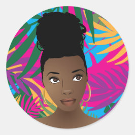 Adesivo Folhas Tropicais Coloridas | Beleza natural