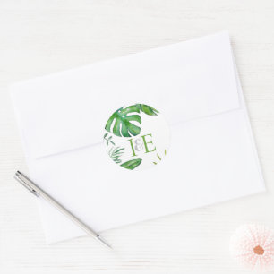 Adesivo Folhas Tropicais de Monstera Verde Aquarela Envio