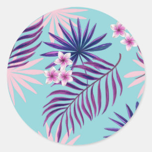 Adesivo Folhas tropicais e flores 2