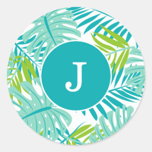 Adesivo Folhas tropicais legal Monogrammed