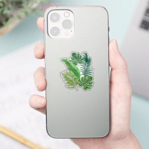 Adesivo Folhas Tropicais Verdes