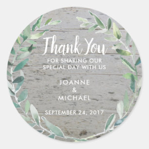 Adesivo Folhas verde-oliva da aguarela que Wedding o