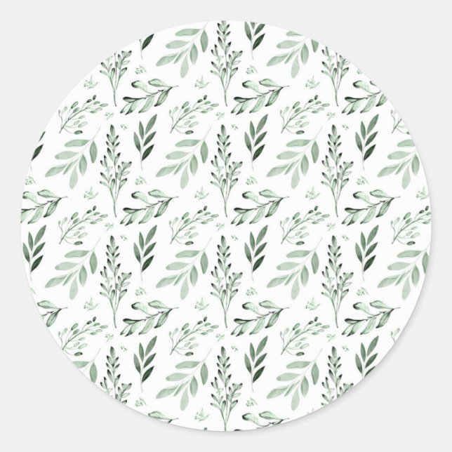 Adesivo Folhas verdes  (Frente)