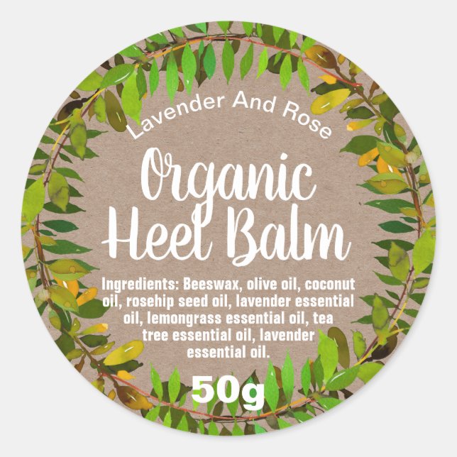 Adesivo Folhas Verdes Nos Rótulos De Balão De Calcanhar Cr (Frente)