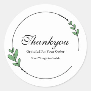 Adesivo Folheto minimalista simples Thankyou Sticker
