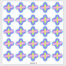 Adesivo Folhetos de comentário de um professor simpático e