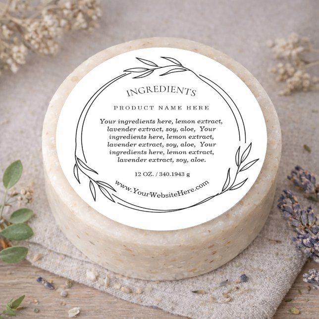 Adesivo Foliage Leaf Ingredients Product Label Stickers (Foliage Leaf Ingredients Product Label Stickers)