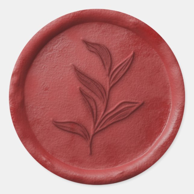 Adesivo Foliage Leaf Wax Seal Sticker (Frente)
