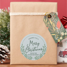 Adesivo Foliage Verde Wreath Feliz Natal
