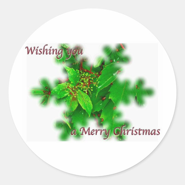 Adesivo Foliage - Vinheta de Natal Feliz (Frente)