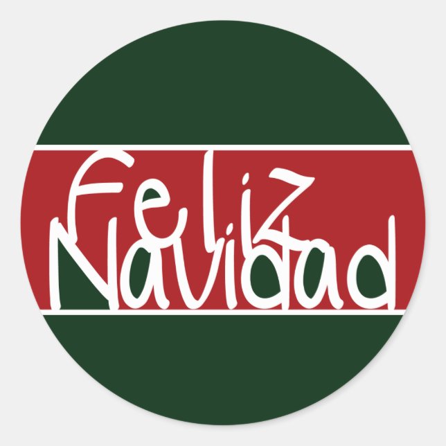Adesivo Foliz Navidad Stickers ou Envelope Seals (Frente)