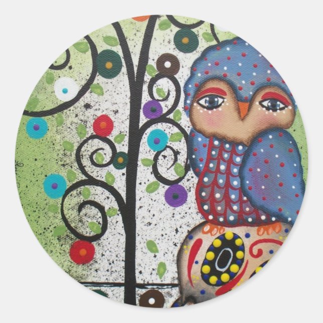 Adesivo Folk Art De Lori Everett OWL (Frente)