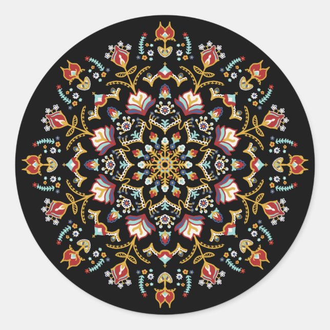 Adesivo Folk Art Floral Sticker (Frente)