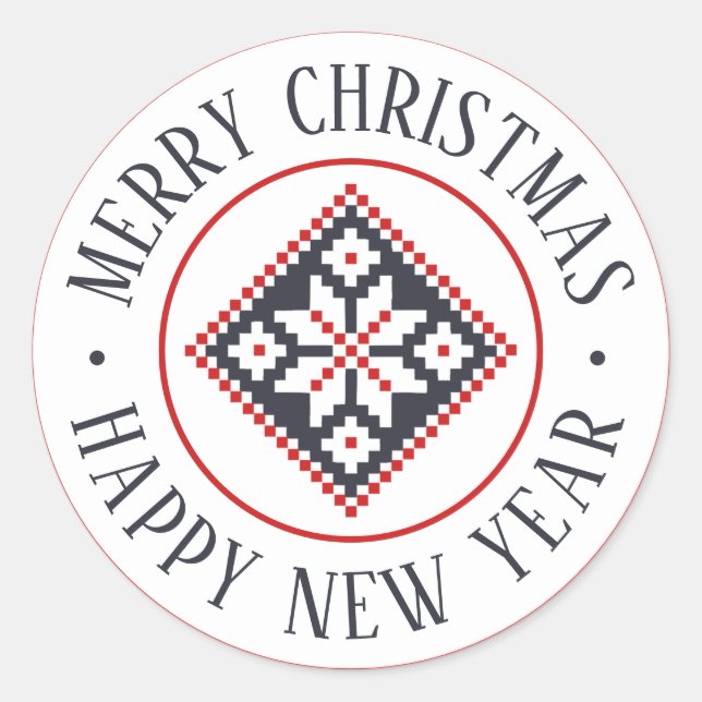 Adesivo Folk Art Slavic Natal Contemporâneo (Frente)