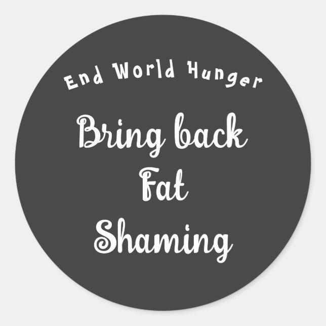 Adesivo Fome Mundial Final - Traga De Volta A Camisa-T Com (Frente)