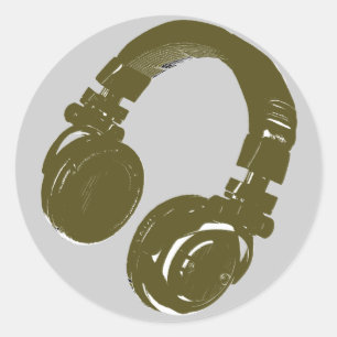 Adesivo Fone de ouvido DJ
