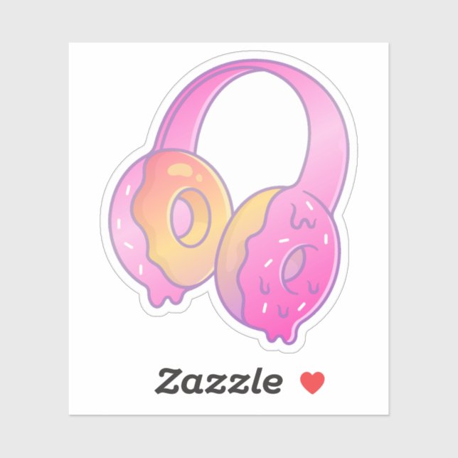 Adesivo Fone de Rosquinha da Gamer Girl Pastel (Folha)
