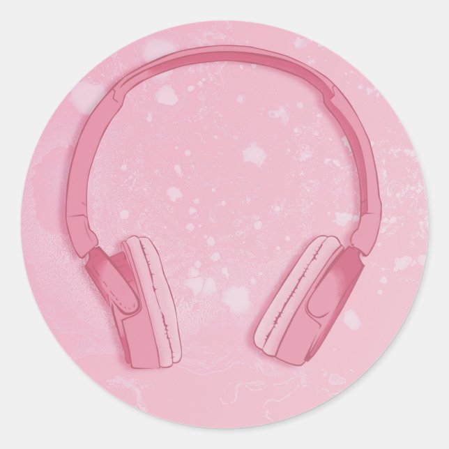 Adesivo fones de ouvido bonitos (Frente)
