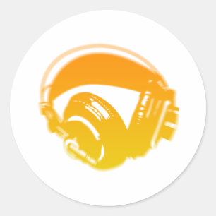 Adesivo Fones de ouvido do DJ - disco-jóquei DJing da