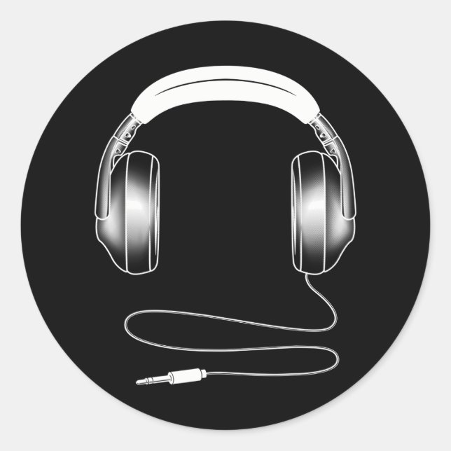 Adesivo Fones de ouvido legal DJ Music Artist Lover (Frente)