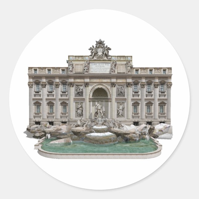 Adesivo Fontana di Trevi: Fonte Trevi: Modelo 3D: (Frente)