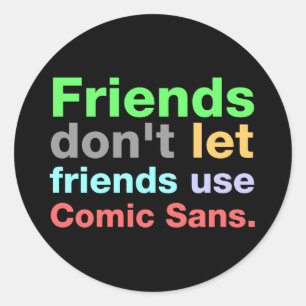 Adesivo Fonte Anti-Comic Sans