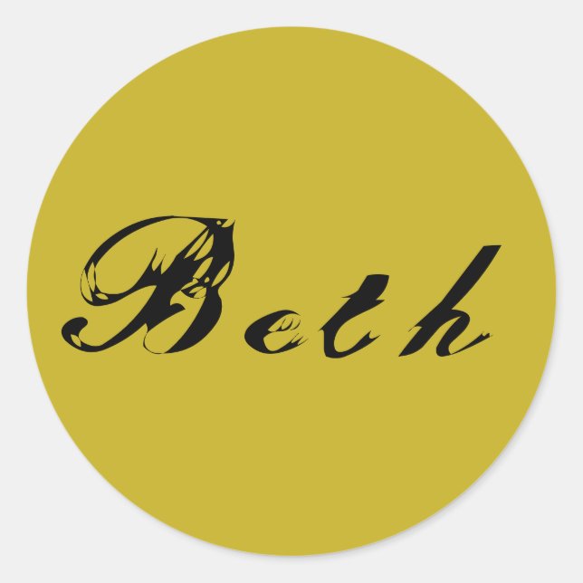 Adesivo fonte antiga Beth do programa de tv preto órfão (Frente)