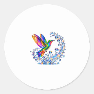 Adesivo Fonte de Joias de Beija-flor de Cores Brilhantes