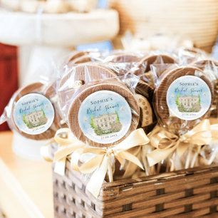 Adesivo Fonte de local elegante pombas flores Chuveiro de 