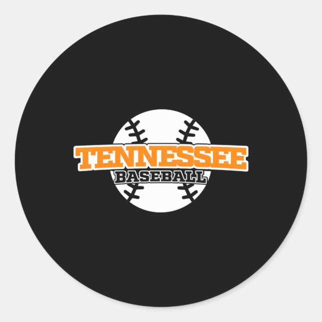 Adesivo Fonte do Bloco de Baseball do Tennessee (Frente)