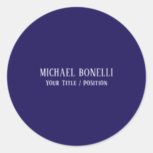 Adesivo Fonte Serifada Elegante Cor Azul Clássica Minimali