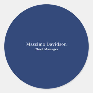 Adesivo Fonte Serifada Simples Minimalista Moderna Azul Es