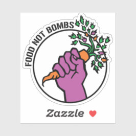 Adesivo Food Not Bombs logo w/text