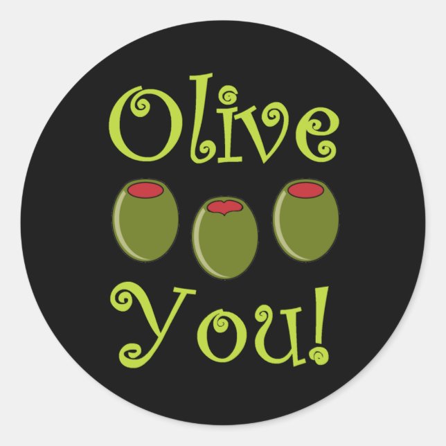 Adesivo Foodie Olive You (Frente)