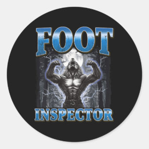 Adesivo Foot Inspetor Funny Werewolf Meme