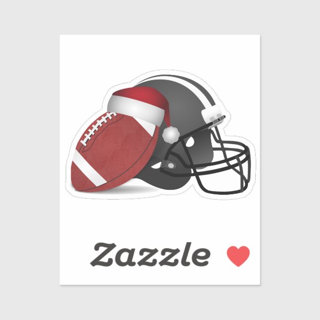 Adesivo Football and Football Helmet Christmas (Folha)