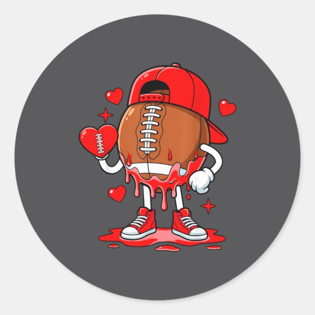 Adesivo Football Ice Cream Valentine Dripng Game Day Men B (Frente)