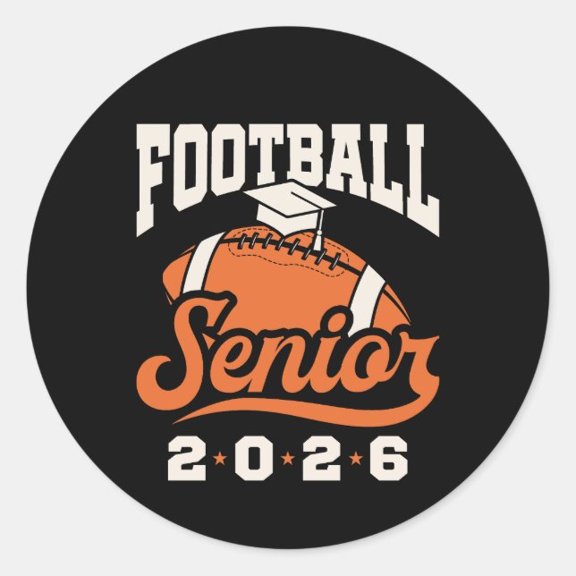 Adesivo Football Senior Class of 2026 Graduating  (Frente)